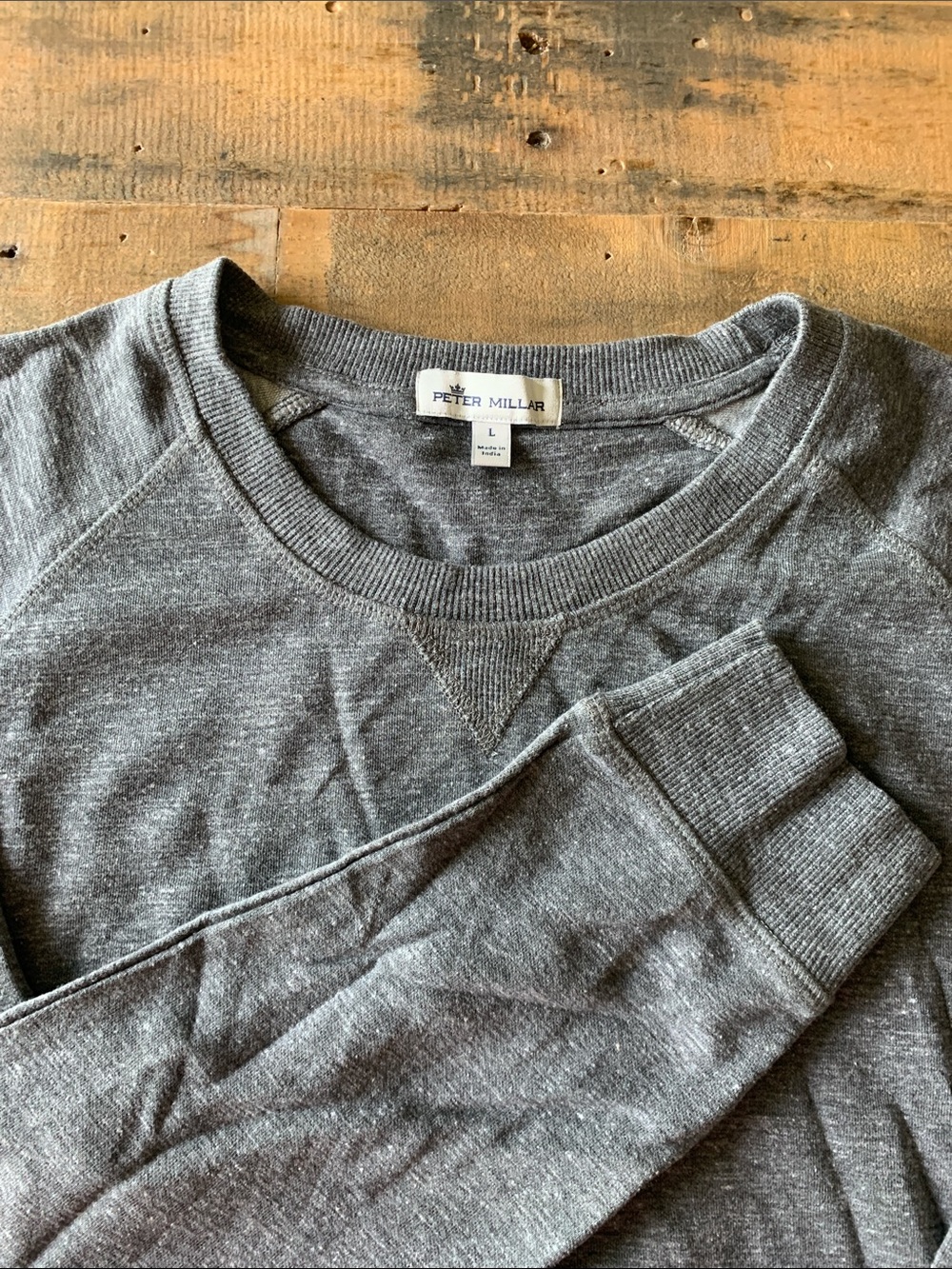 Peter Millar Gray Heather Crewneck Sweatshirt